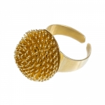טבעת פרח זהב קטן
